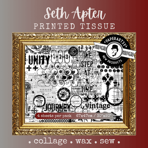 PaperArtsy // Printed Tissue "Seth Apter" // 4 pieces 67 x 47cm