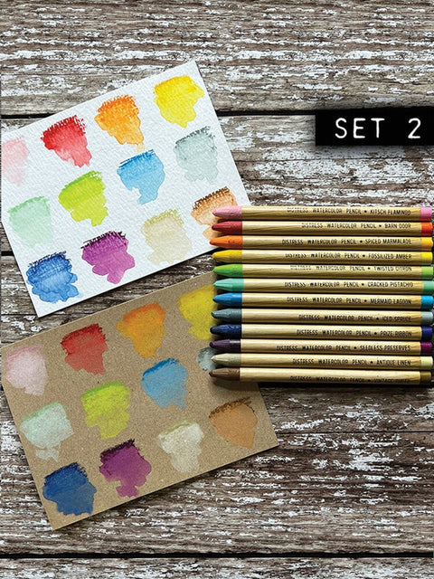 Tim Holtz Distress Watercolor Pencils Kit 2 // 12 pieces