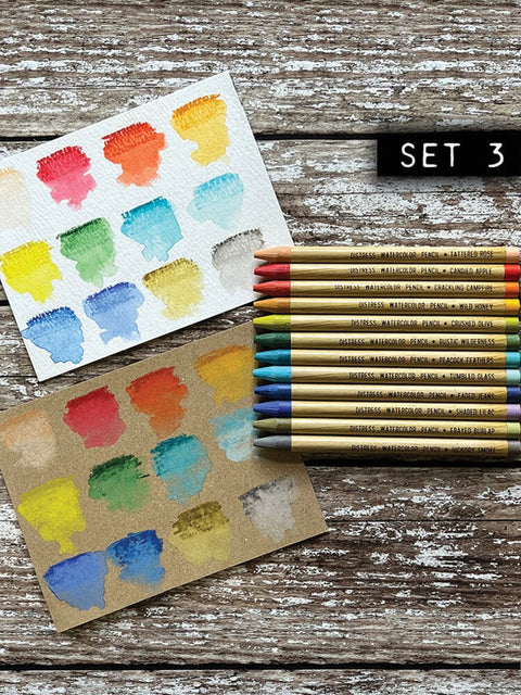 Tim Holtz Distress Watercolor Pencils Kit 3 // 12 pieces