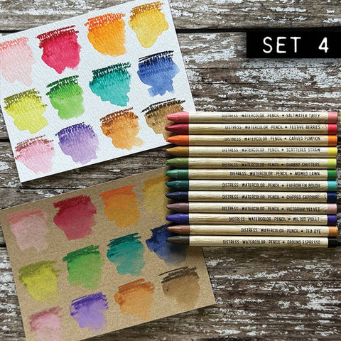 Tim Holtz Distress Watercolor Pencils Kit 4 // 12 pieces