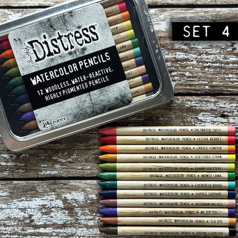 Tim Holtz Distress Watercolor Pencils Kit 4 // 12 pieces