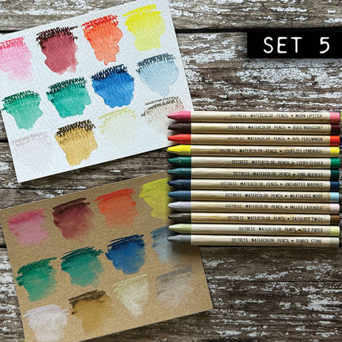 Tim Holtz Distress Watercolor Pencils Kit 5 // 12 Stück