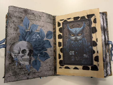 Journal "Gothik in blue" // handgemacht von Lena in Kooperation mit Anja