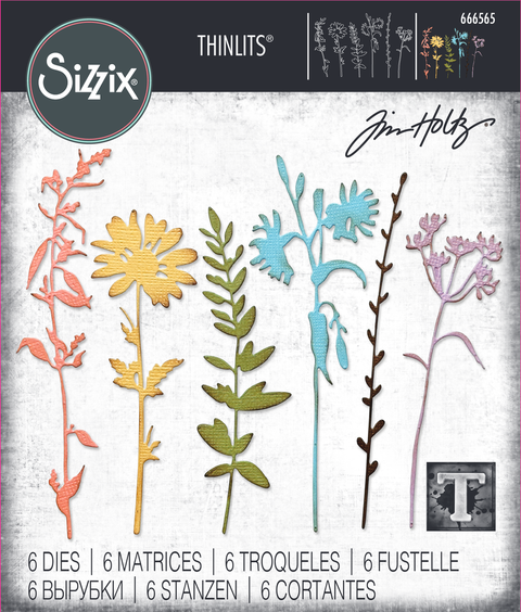 Sizzix Thinlits Die by Tim Holtz // "Vault Wildflowers" // Stanzschablonen