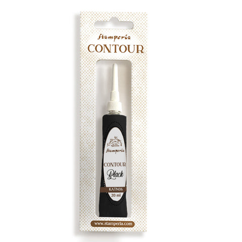 Stamperia Create Happiness Contour Liner "Schwarz" // 20 ml