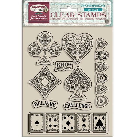 Stamperia "Master of Magic" Clearstamps // "Playing Cards"