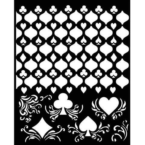 Stamperia stencil "Cards Pattern" // 20 cm x 25 cm // Master of Magic