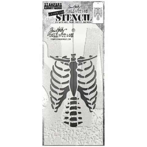 Tim Holtz - Stampers Anonymous // Stencil "Bones"