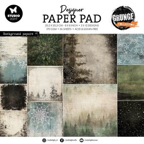 Studio Light // Background Design Paper Pad // Grunge Collection // Winter