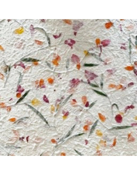 Mulberry paper with flower mix // Mix // 1 sheet // 40 cm x 25 cm