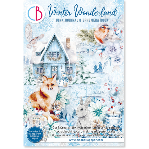 Junk Journal Ephemera Book "Winter Wonderland" // Ciao Bella // 32 Seiten