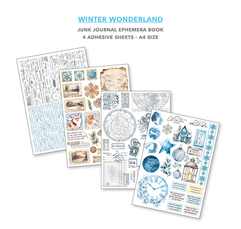 Junk Journal Ephemera Book "Winter Wonderland" // Ciao Bella // 32 Seiten
