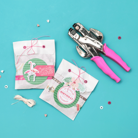 Crop-A-Dile // Hole Punch & Eyelet Setter (pink kit)